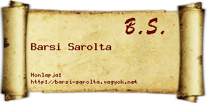 Barsi Sarolta névjegykártya